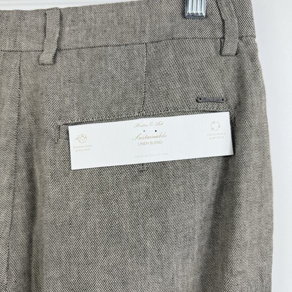 Porter & Ash New Linen Cotton Blend Shorts Mens 30 Sustainable Preppy Brown Tan - Picture 6 of 11